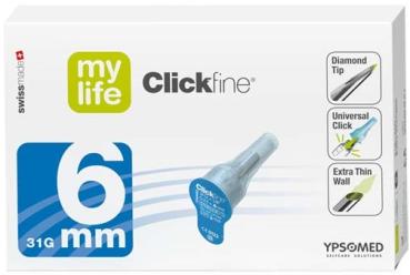MYLIFE Clickfine Pen-Nadeln 31G 6 mm, 100 Stk.
